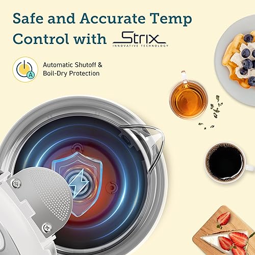 Miniatura 6 de COSORI Hervidor eléctrico, tetera de 1,7 L1500 W, tapa interior y filtro de acero inoxidable, caldera y calentador de agua caliente, apagado