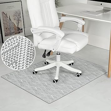 Chair Mat for Hardwood & Tile Floor, 47" x 52" Heavy Duty Office Chair Mat for Rolling Chairs Easy Glide, Anti Slip, Non-Curve, Floor Protector for Home Office