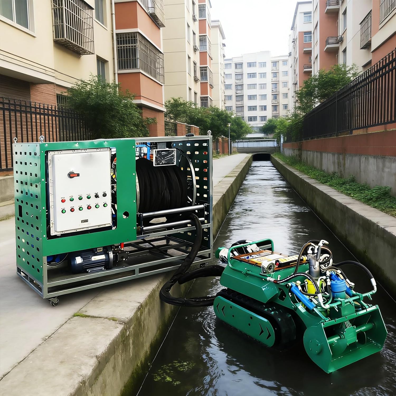 Custom Industrial Pipeline Cleaning Robot, Sewer Cleaning Robot & Sludge Suction System – Engineering Project Solution