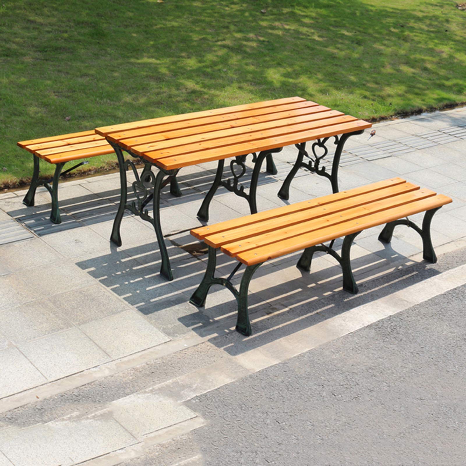 Buy FMOGGE Wooden Garden Bench Seat,Garden Bench Slats 23 Person