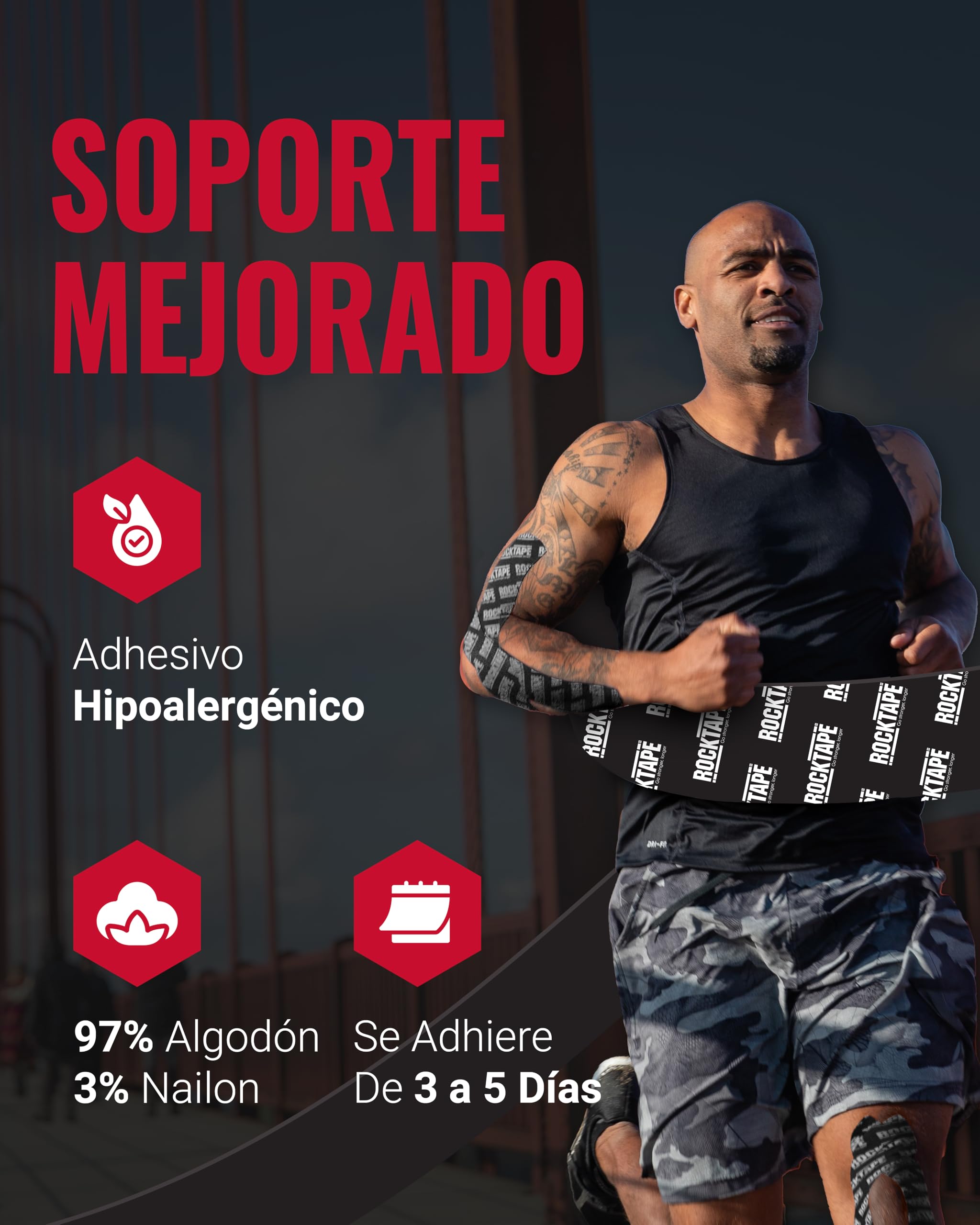 Rocktape Mini Big Daddy - Cinta kinesiológica Unisex para Adulto