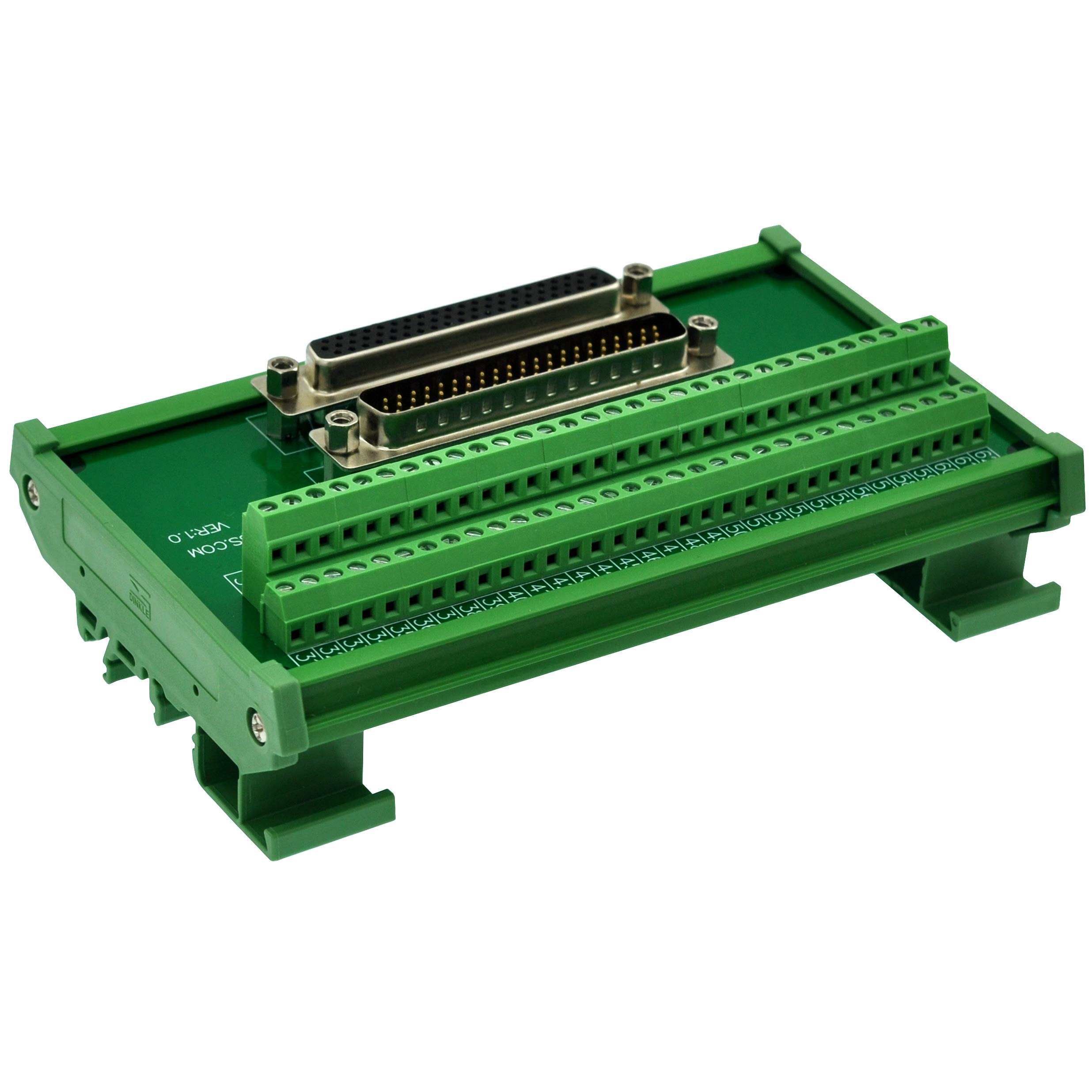 DIN Rail Mount DSUB DB62HD Module d'interface mâle/femelle, carte de dérivation D-SUB.
