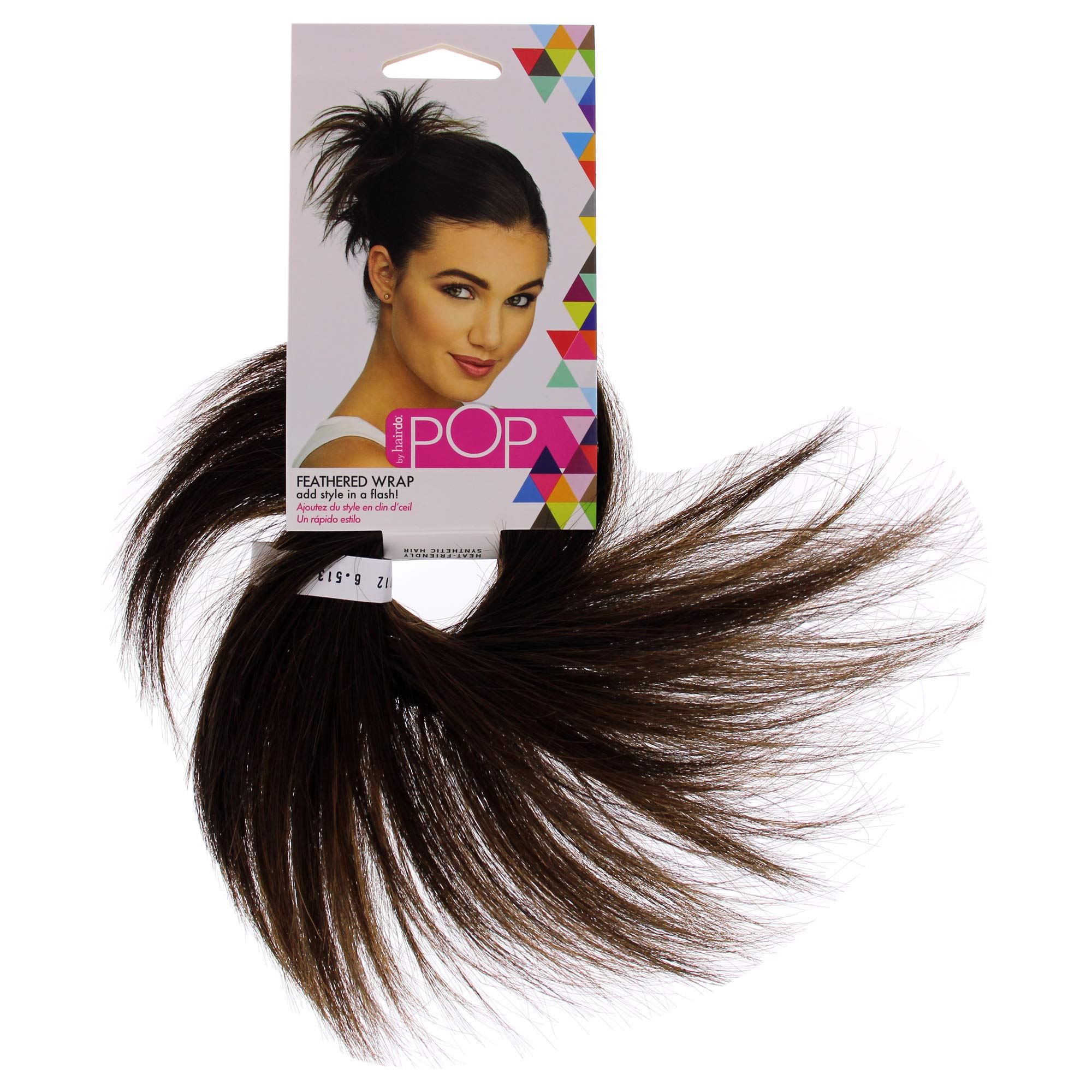 HairDo womens Pop Feather Wrap shoulder-length R6 30h Chocolate Copper