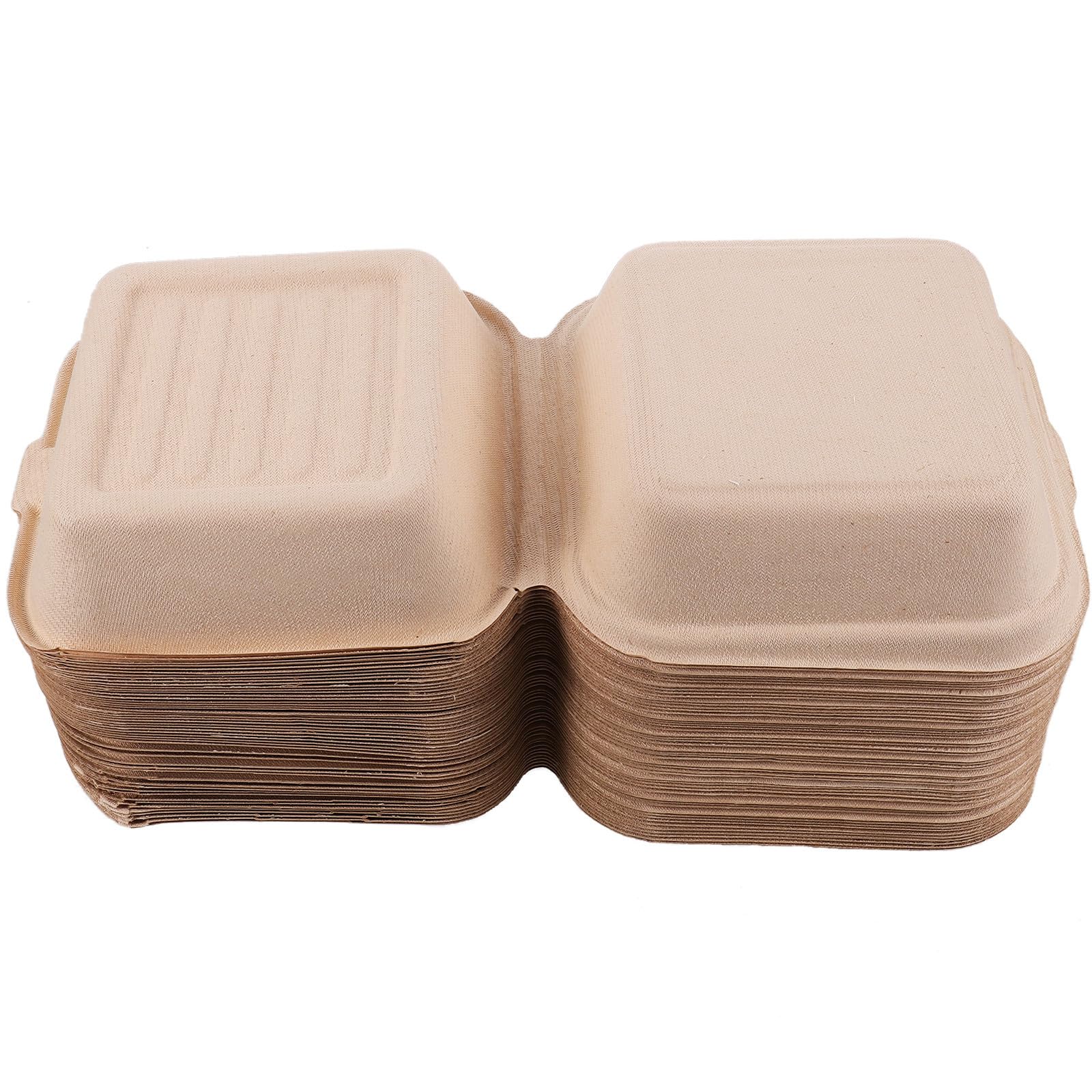 Cajas para hamburguesas fáciles de armar de pulpa desechable KICHOUSE con cierre seguro