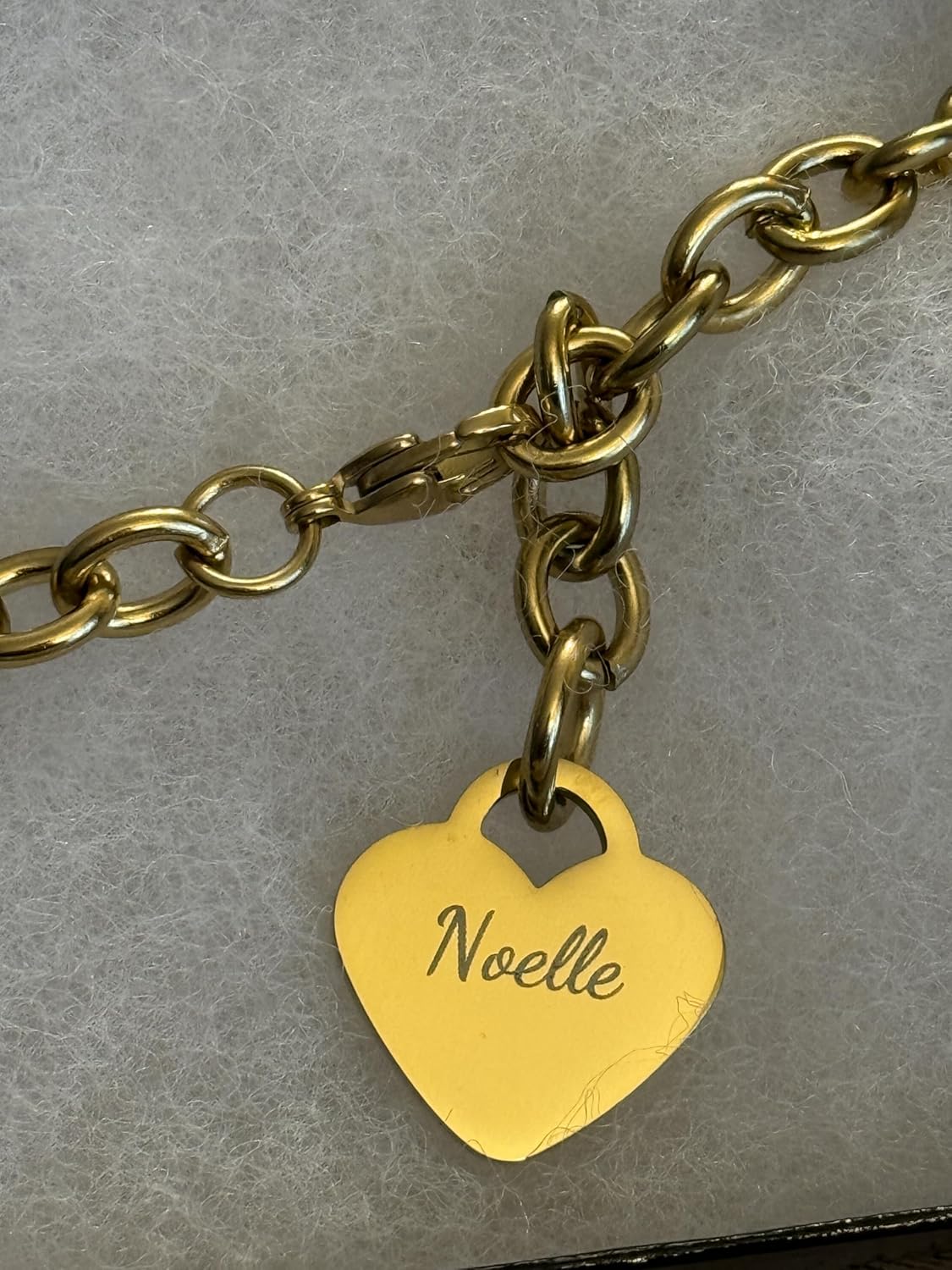 Personalized 18K Gold PVD Stainless Steel Heart Bracelet