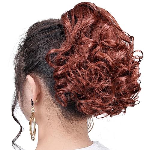 Miniatura 4 de SYXLCYGG Cola de caballo con clip, extensiones de cola de caballo negras onduladas de 10 pulgadas, 3.5 onzas, pelo sintético como pelo real, fácil