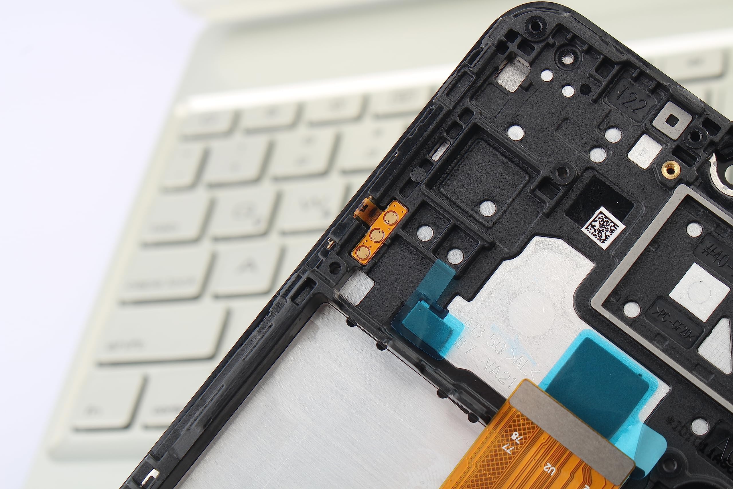 6.50'' Negro + Marco Pantalla LCD para Samsung Galaxy A04S 2022 SM-A047F SM-A047F/DS SM-A047F/DSN ​Kit de Reparación de Pantalla Táctil Digitalizador con Herramientas + Cristal templad