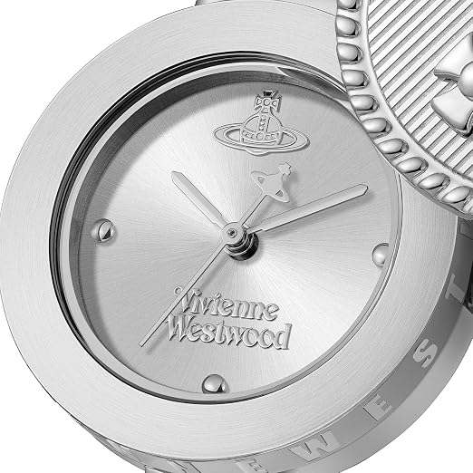 Silver watch with chain bracelet and Vivienne Westwood Orb cover