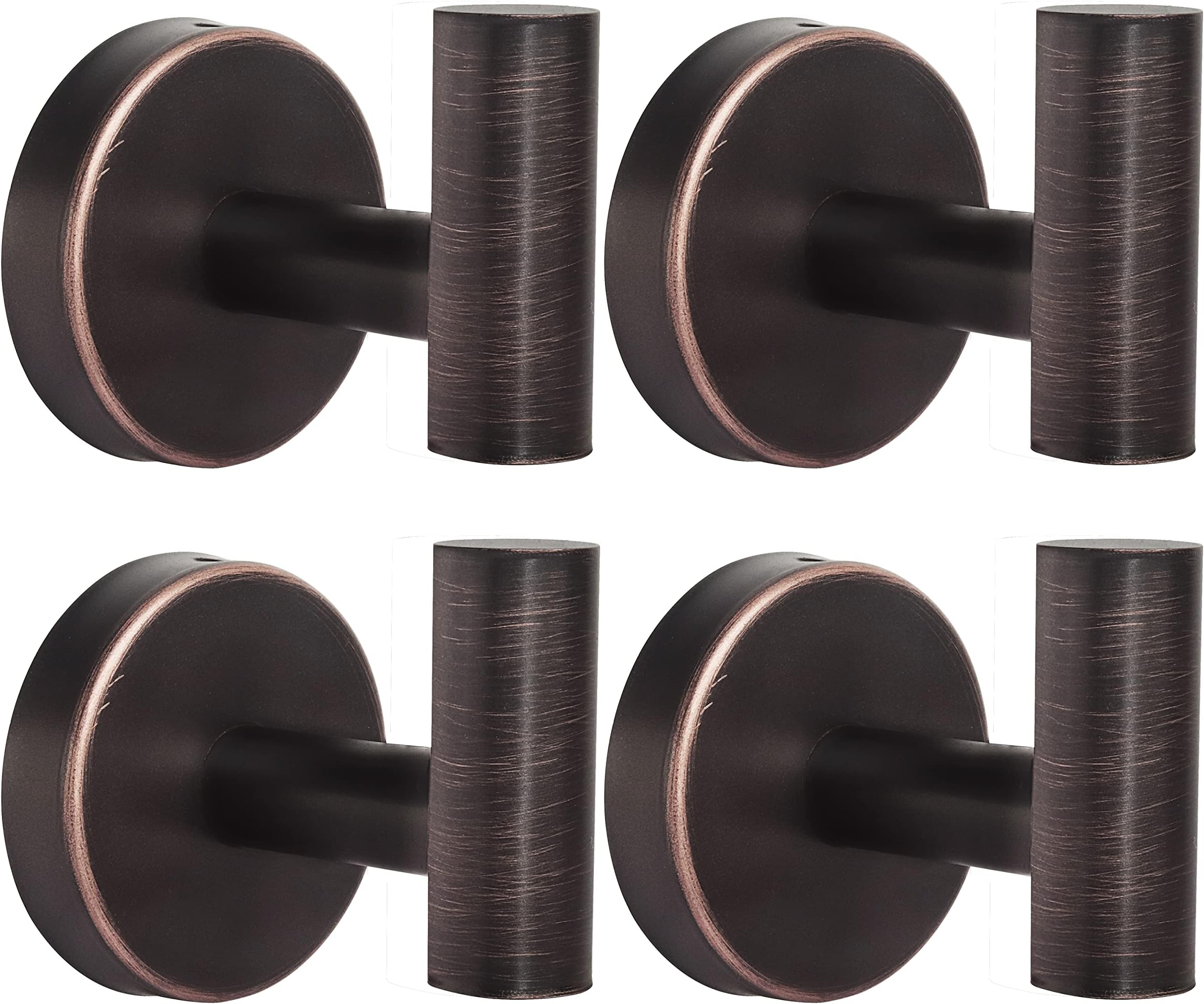 Bathroom Robe Towel Hooks Coat Wall Hook Stainless Steel Heavy Duty Door Hanger Clothes Cabinet Closet Sponges Hook for Bathroom Bedroom Kitchen Hotel Pool 4 Packs (Oil Rubbed Bronze)
