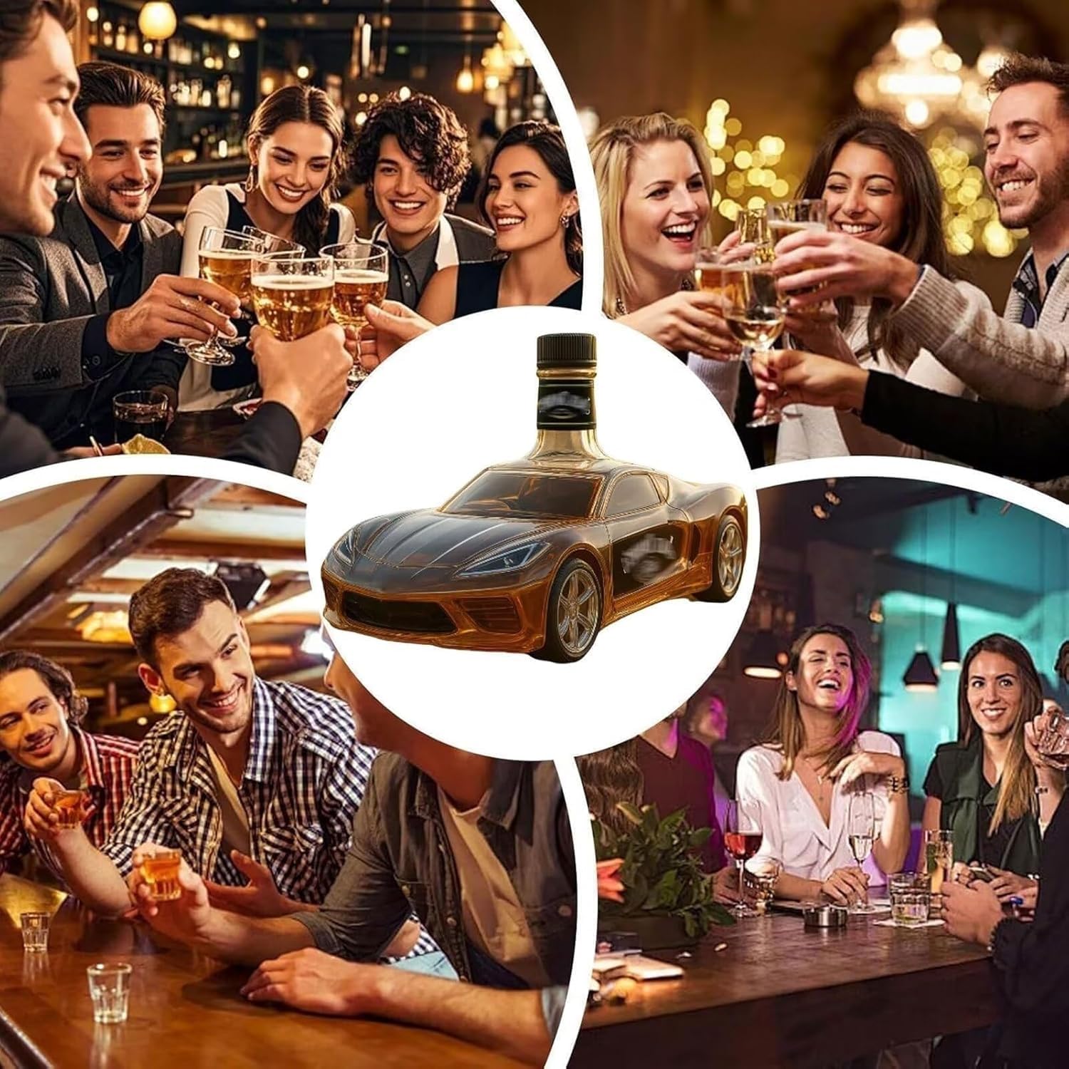 Decanter Per Whisky A Forma Di Auto Da Corsa - Bottiglia In Vetro Da 400ml, Design Artistico 3D, Regalo Originale Per Uomini