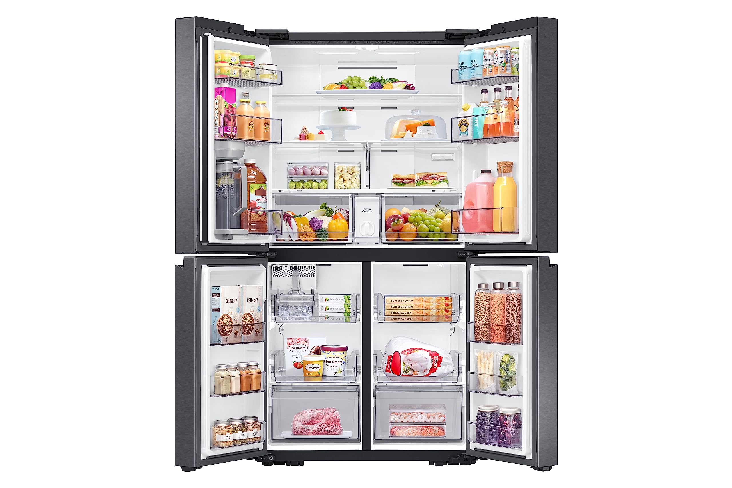 Samsung Réfrigérateur Français 178cm 649L AI Energy Mode SmartThings Auto Ice Maker No Frost+ Noir RF59C701EB1/EG