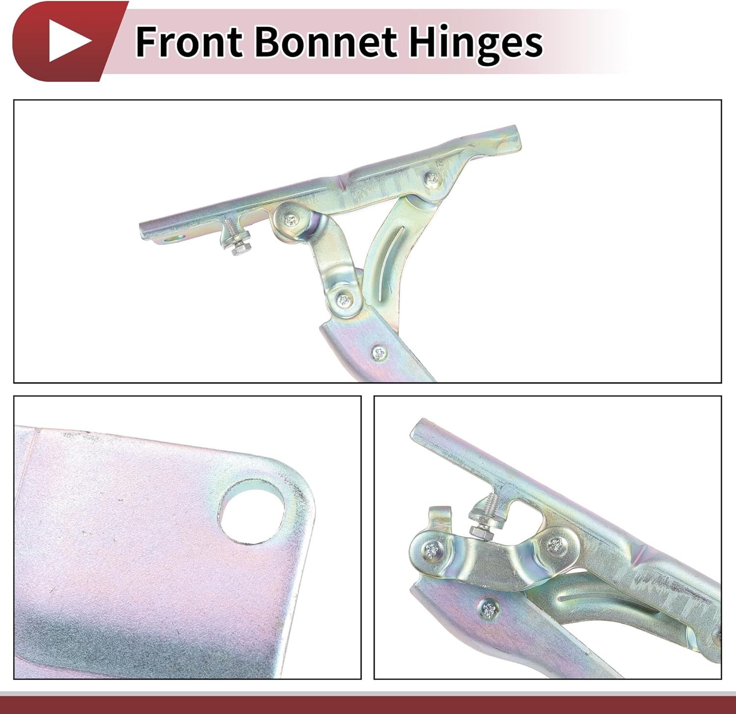 1 Pair Hood Hinges for Kia Optima 2016-2020 Front Driver and Passenger Side Front Bonnet Bracket No.79120D4010/79110D4010 Zinc Plated Cast Iron