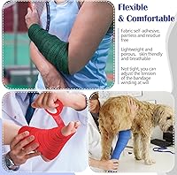 Vista 78 de Treela Paquete de 48 vendajes autoadhesivos a granel, 2 pulgadas x 5 yardas, vendaje cohesivo autoadherente, cinta elástica atlética, cinta