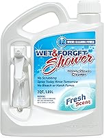 Wet & Forget Shower Cleaner Spray: No Scrub, Bleach-Free Weekly Formula for Soap Scum & Grime, Fresh Scent, 64 oz 3-Month Supply