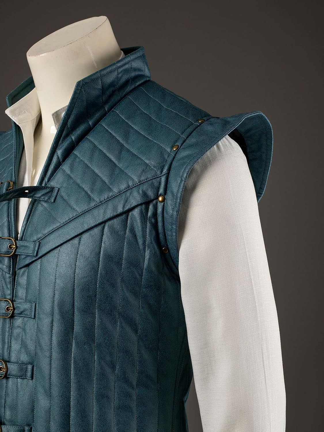 CosFantasy Mens Renaissance Waistcoat Vest Sleeveless Jacket Halloween Cosplay Costume - Image 3