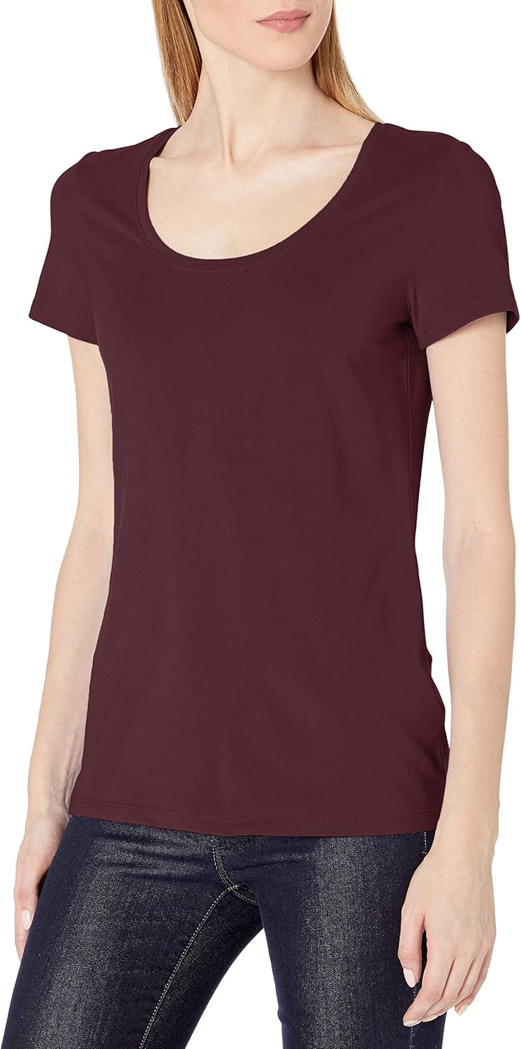Amazon Essentials womens Regular-Fit Short-Sleeve Scoop Neck T-Shirt (Available in Plus Size) - Image 2