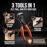 Vista 2 de Mutt Tools - Alicates de corte de extremo de 8 pulgadas resistentes - Herramienta de pinzas CRV - Alicates para extractor de uñas, herramienta