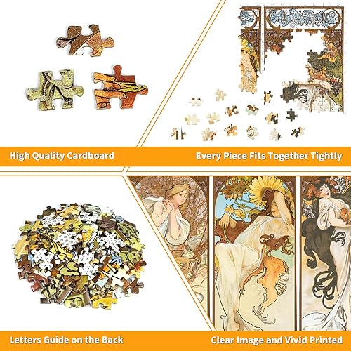 Miniatura 2 de Rompecabezas de 1000 piezas para adultos, rompecabezas de diosa de las cuatro estaciones, rompecabezas de 1000 piezas para adultos, rompecabezas