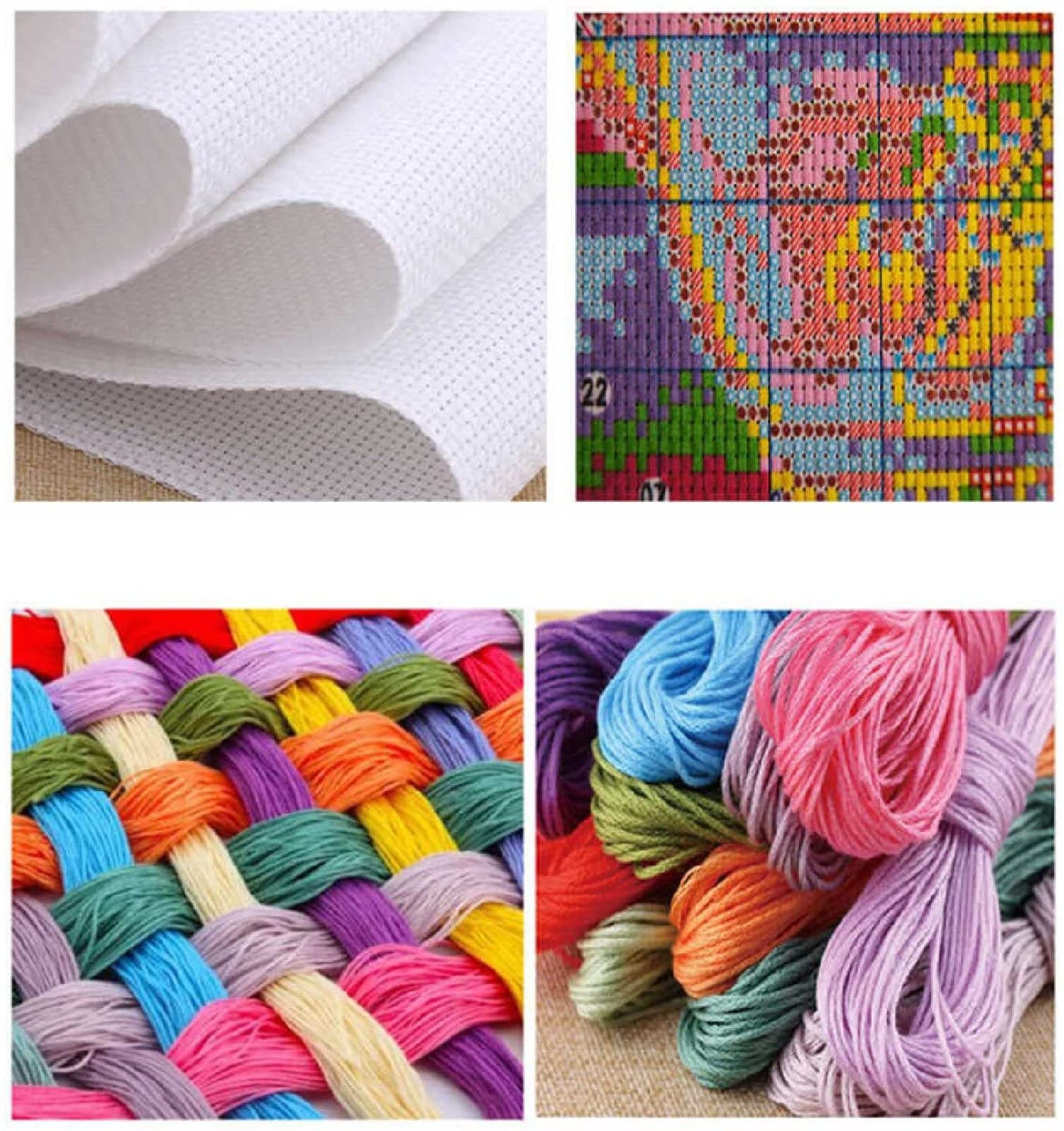 COKYIS Kreuzstich Set Schutzengel - Vorgedruckt 40x50cm Für Anfänger