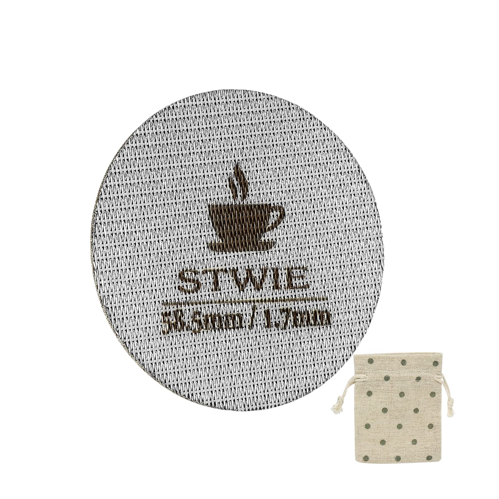 Espresso Puck Screen Strainer 100μm Espresso Filter 316 Stainless Steel Reusable Espresso Machine Accessories Compatible with Breville Portafilter Basket 58.5mm Barista Coffee Filter Help Water Evenly