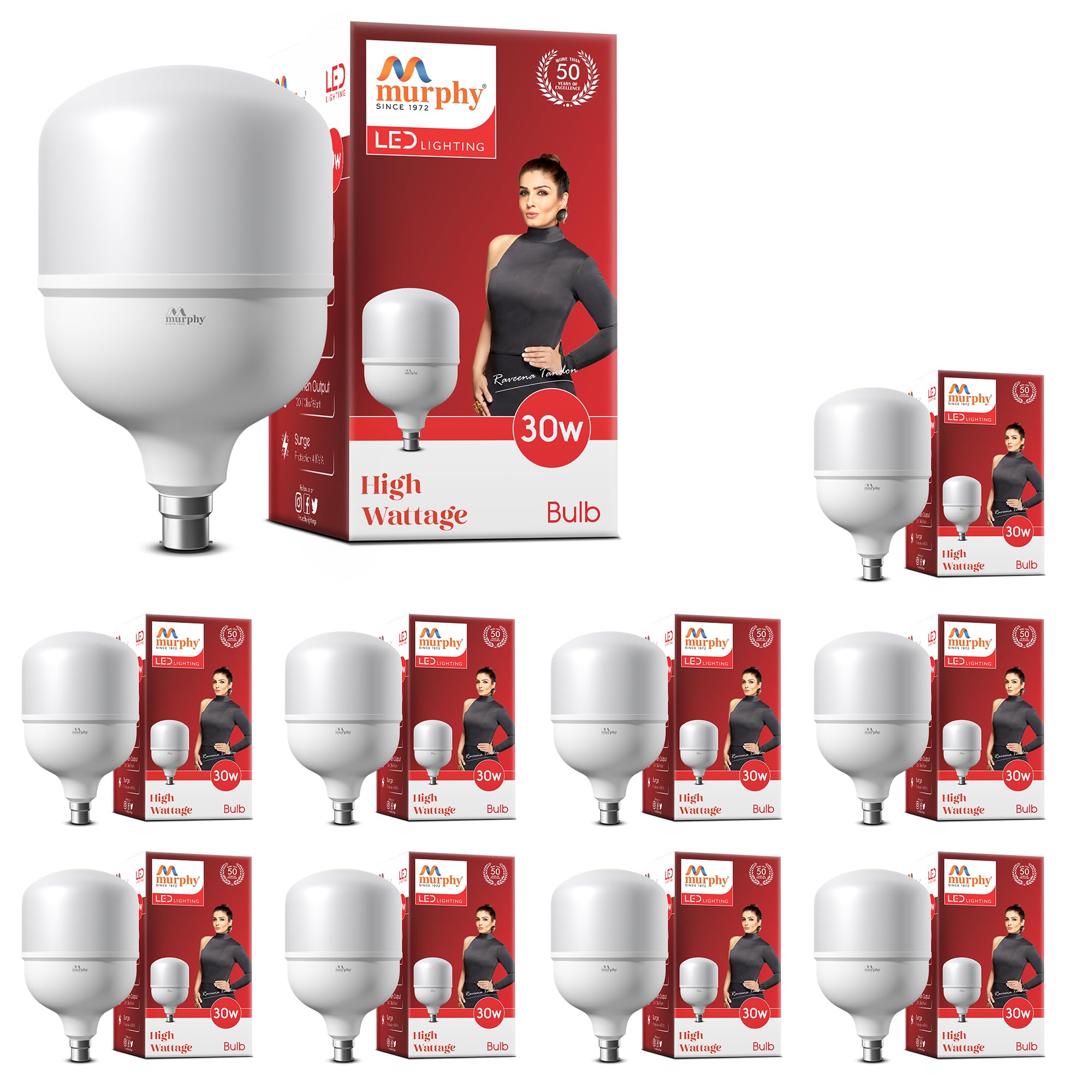 Murphy 30-Watts B22 LED Cool White Bulb, Pack of 10-image-41