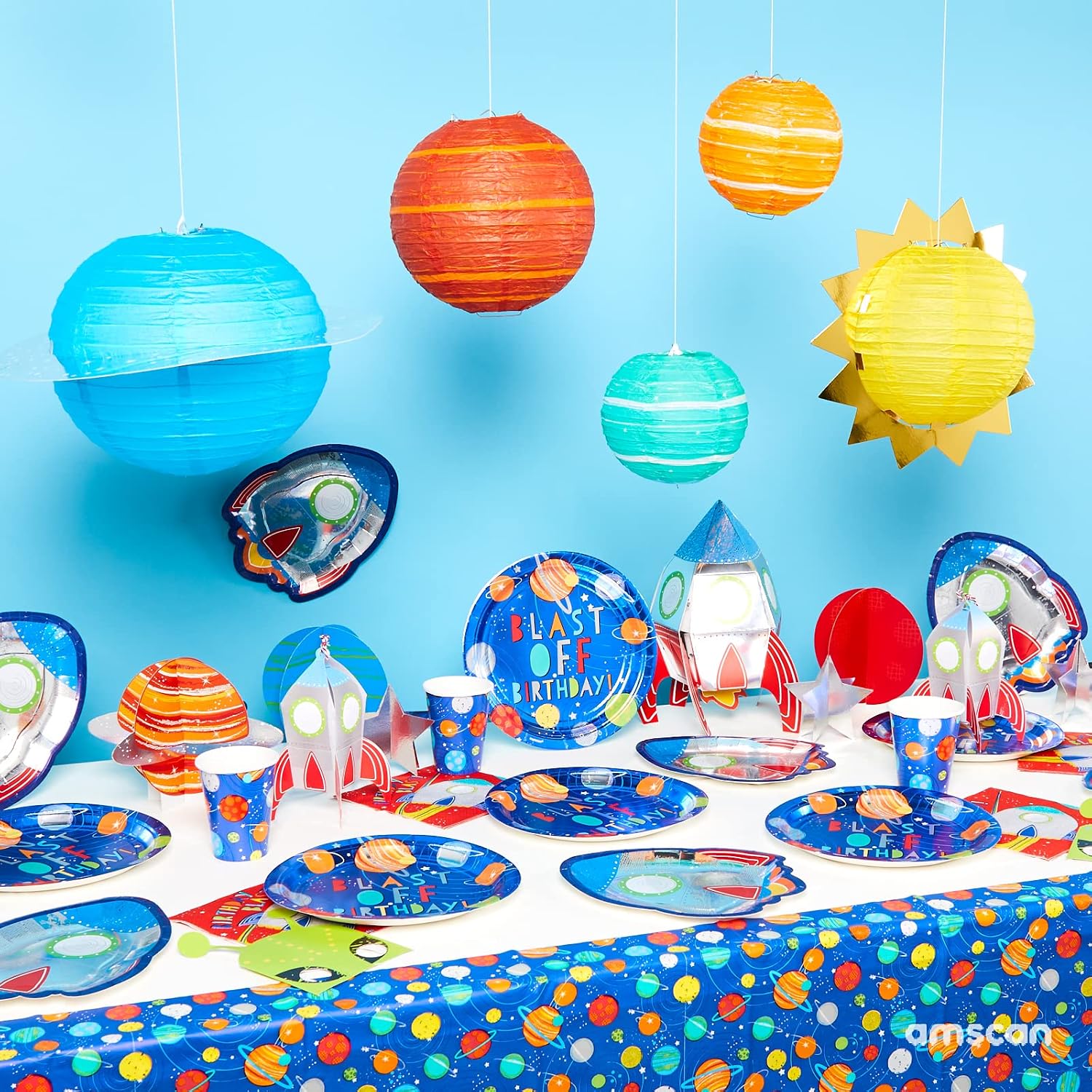 Blast Off Birthday Candle Mix - Multicolor, 8 Pcs