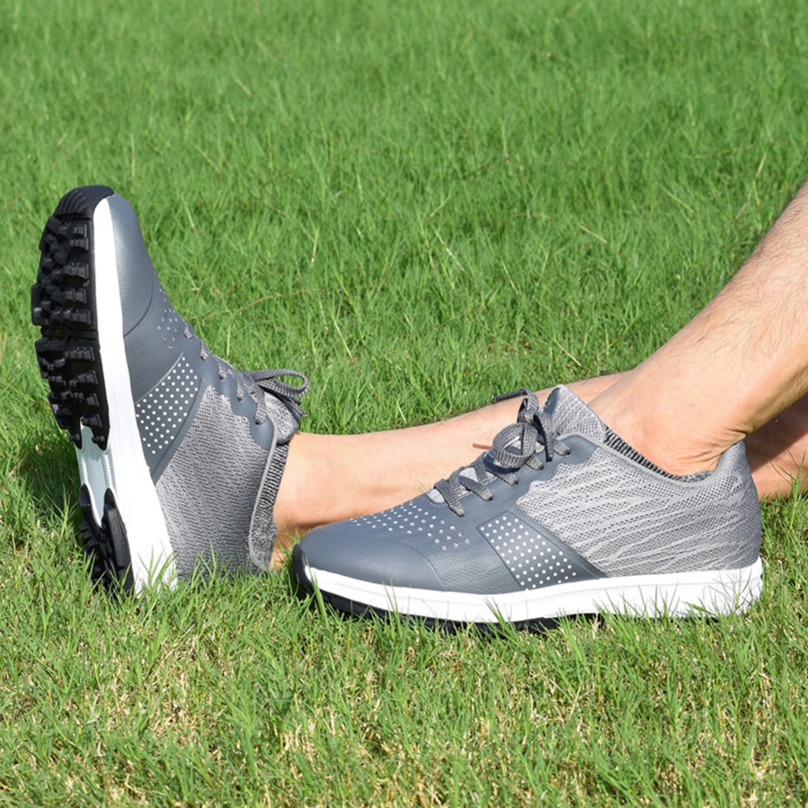Atmungsaktive Herren Golfschuhe Spikeless Profi Golfschuhe Bequeme rutschfeste Laufschuhe Für Outdoor Aktivitäten