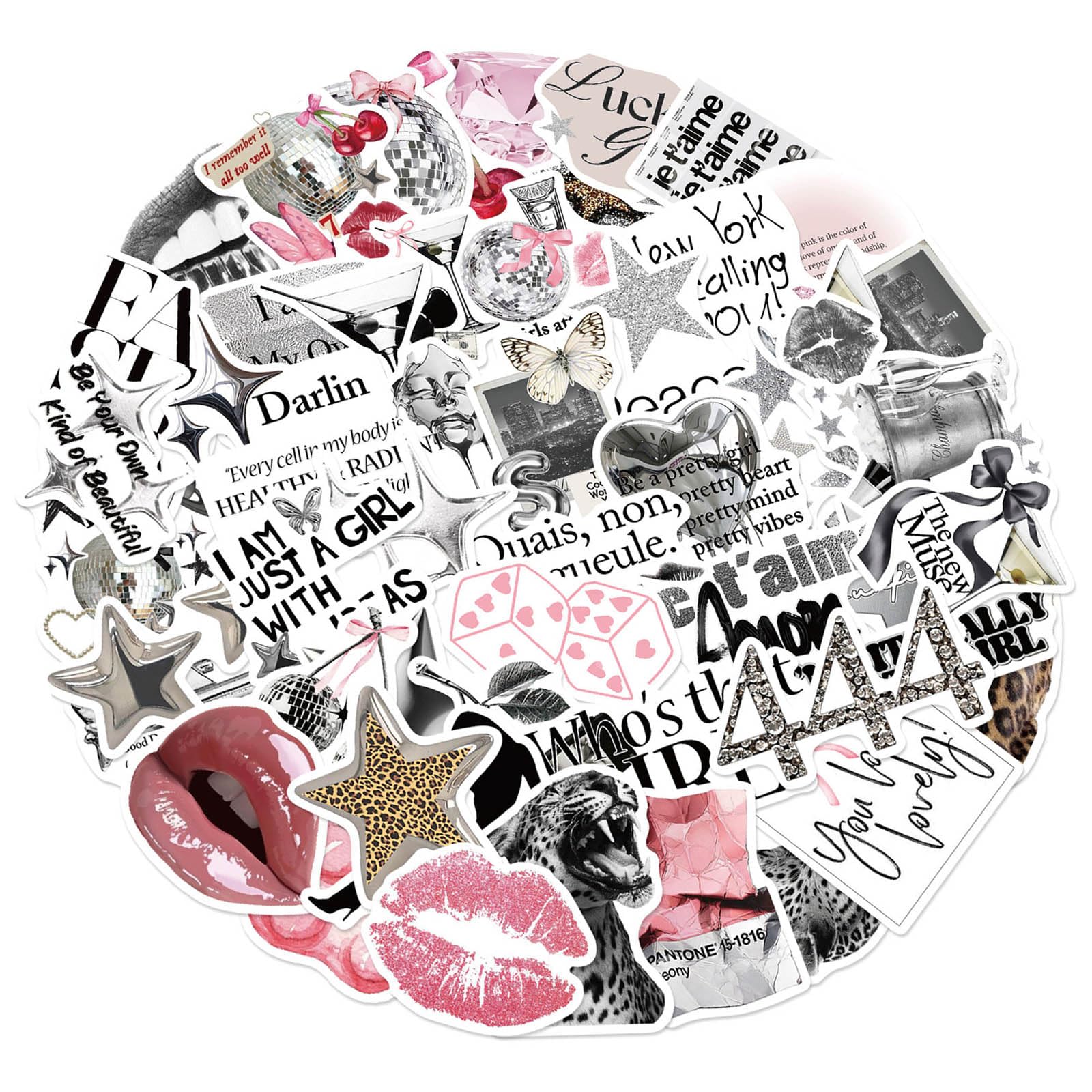 50Pcs Cartoon PET Sticker for Notebook Skateboard Luggage Phone Case Educational Sticker