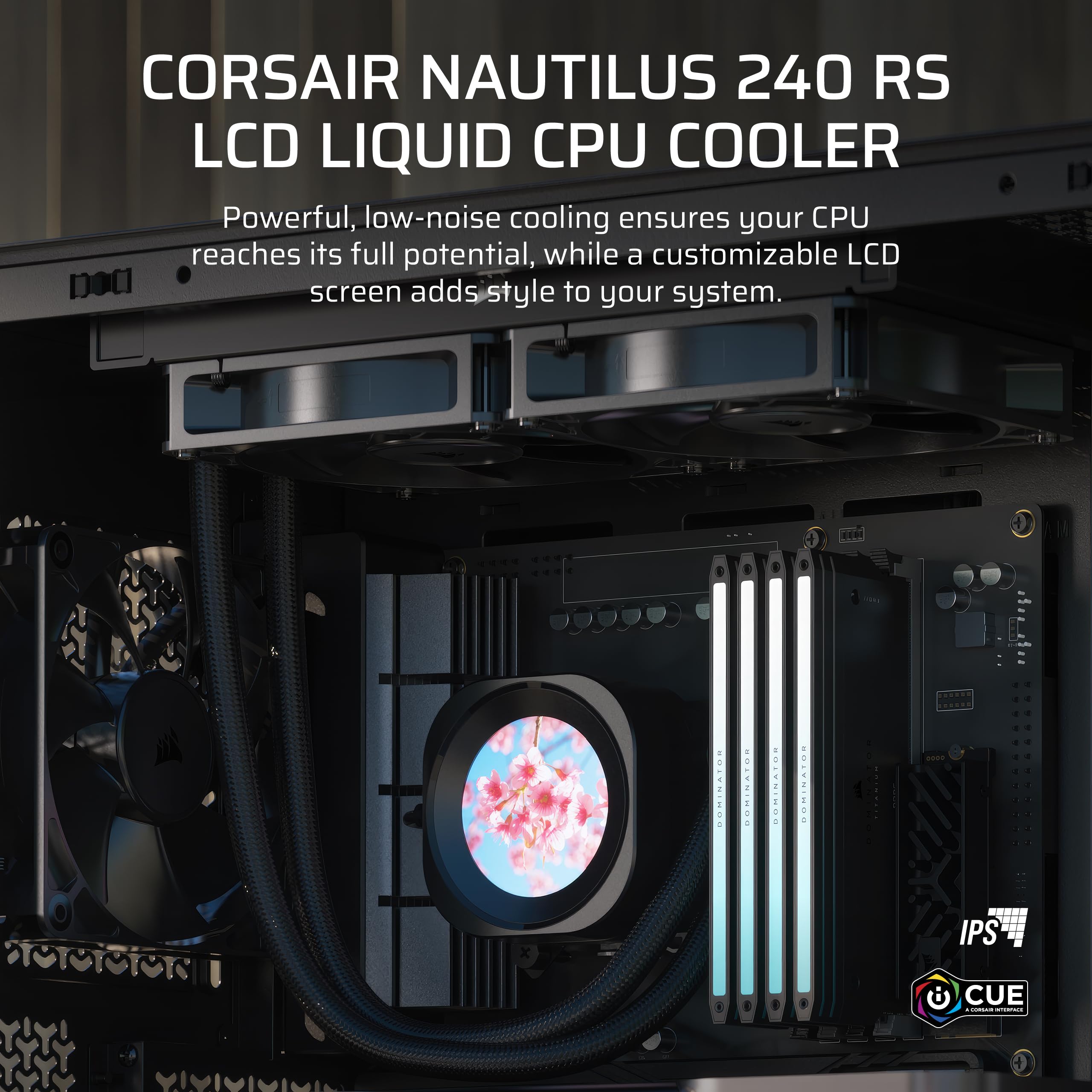 Amazon.com: CORSAIR Nautilus 240 RS LCD Liquid CPU Cooler – 2.1