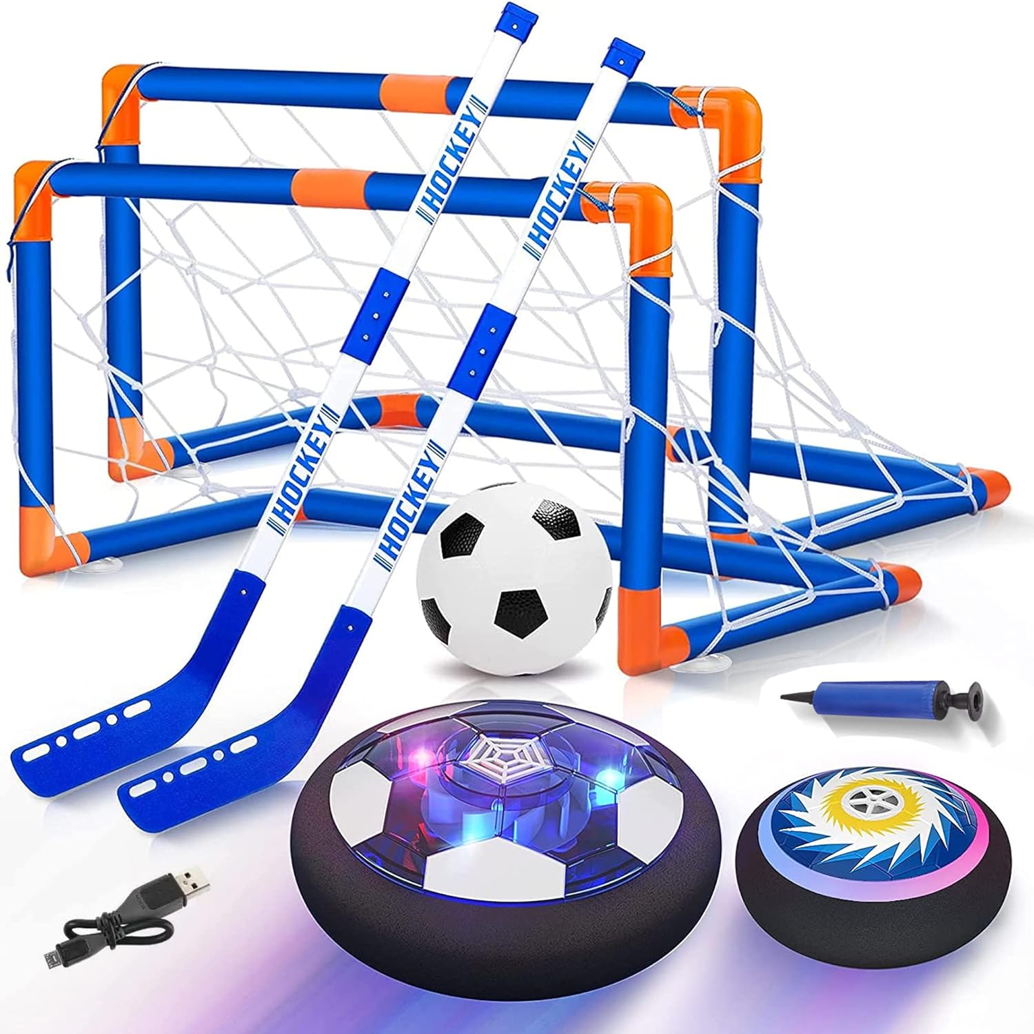 Turbomax Hover Ball Hover Hockey Set 7 In 1 Air Floating Ball Set