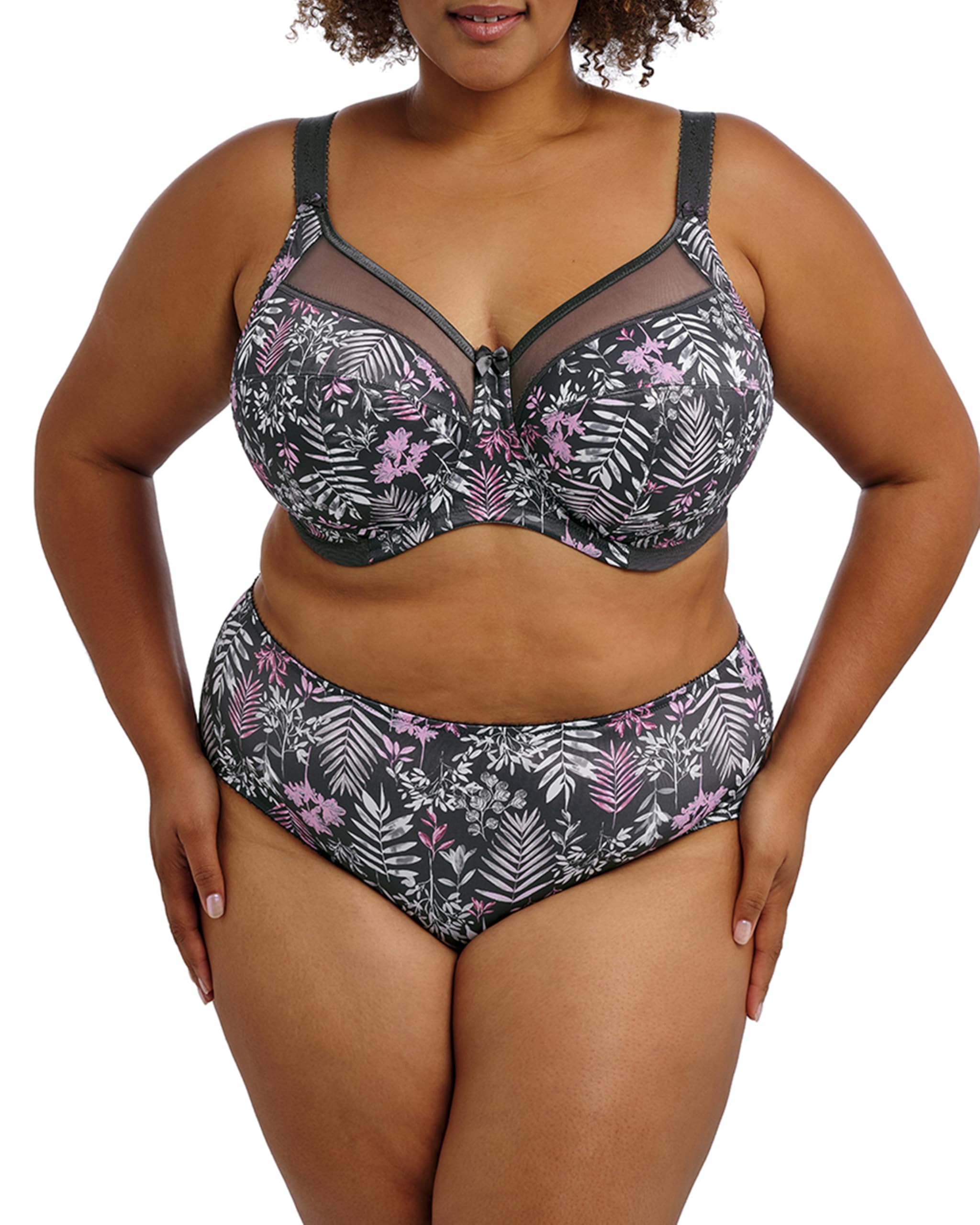 Close-up of the GODDESS Kayla bra's wide strap and full coverage cup.
