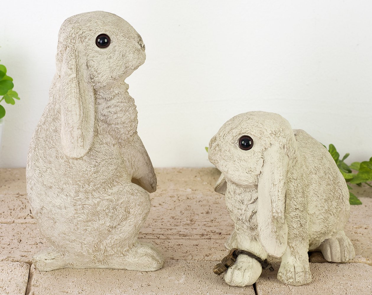 Amazon.co.jp: ガーデンオーナメント(M) Rabbit(ラビット) 2個セット