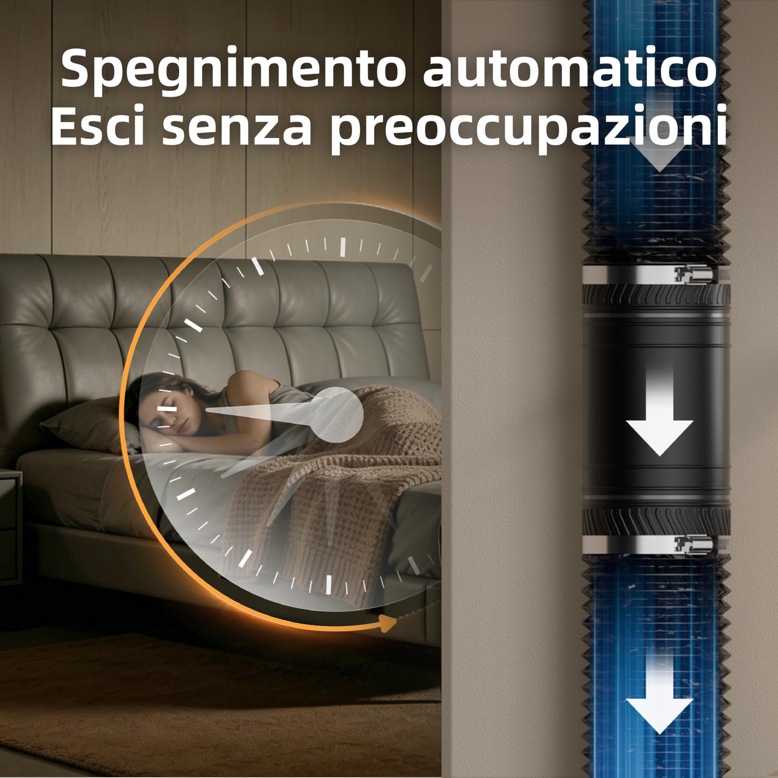 Ventilatore da Condotto 100 mm con Timer, Ventola Aspirazione 8 Velocità 310 m³/h, con Protezione da Surriscaldamento, Estrattore Aria Inline per Serra, Bagno, Cantina, Garage, Cucina