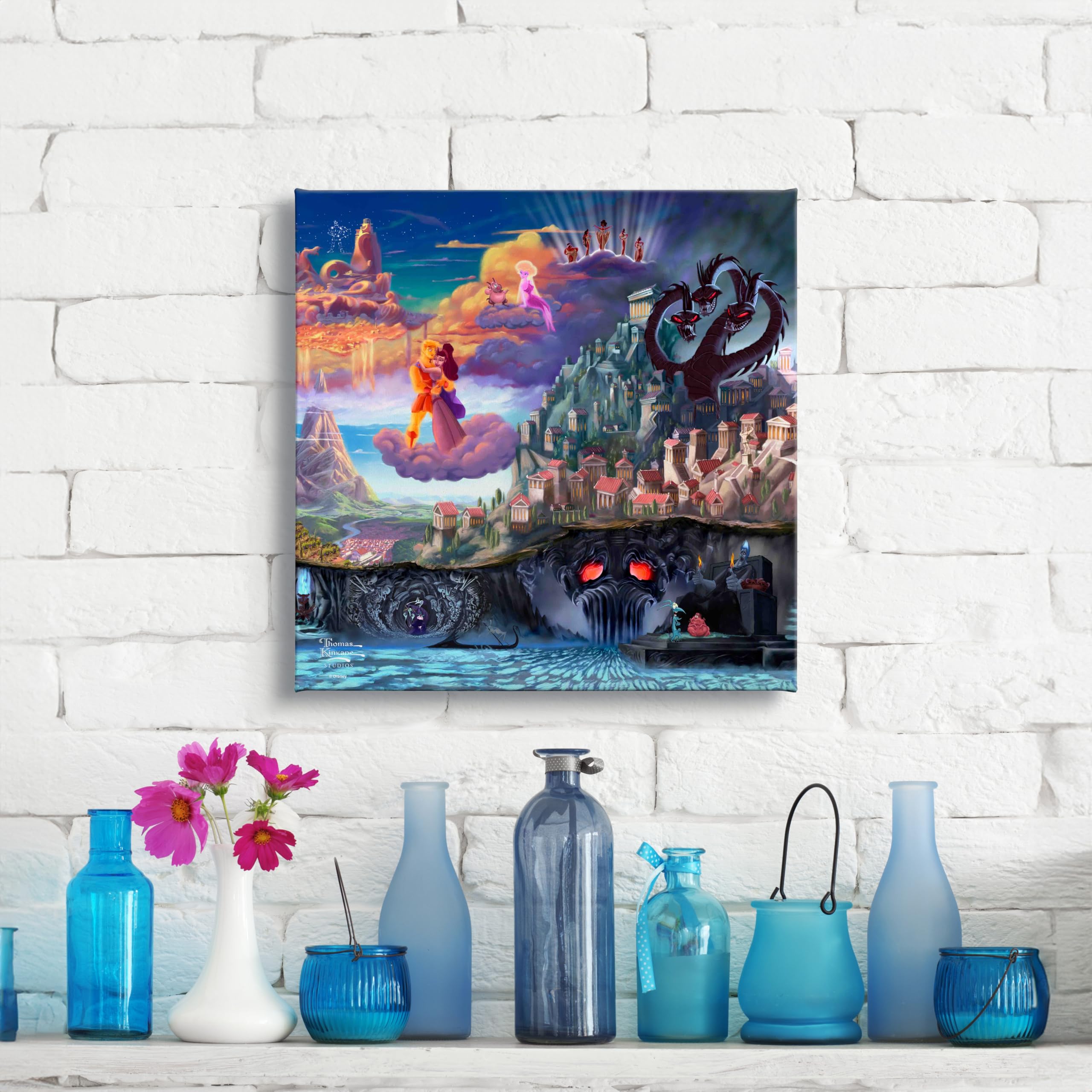 Amazon.com: Thomas Kinkade Disney Hercules Gallery Wrapped Canvas