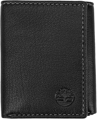 Timberland Men's Leather Trifold Wallet with Id Window Tri-Fold Wallet