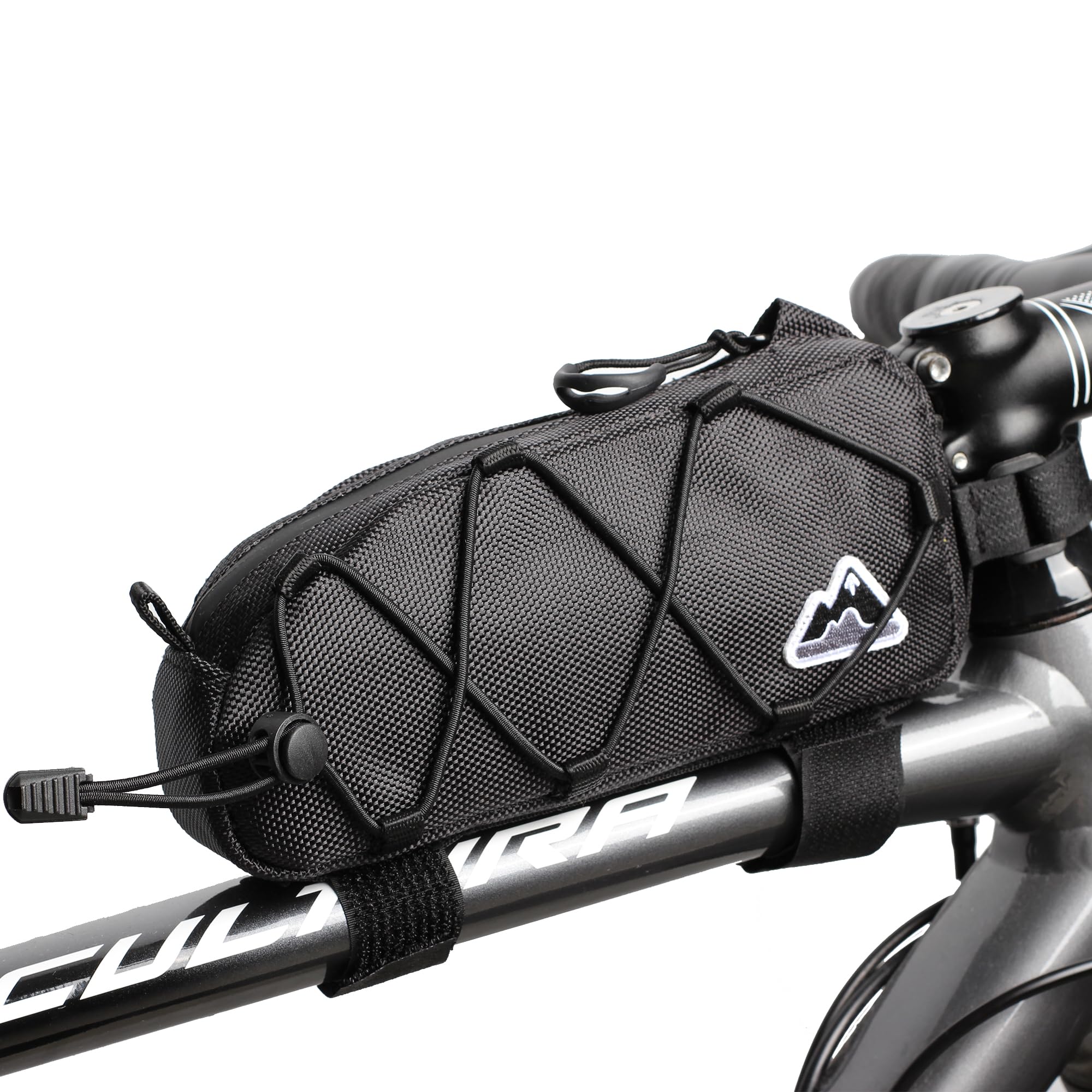Top Tube Bike Bag - 1L Bicycle Front Frame Bag with Multi-Compartment Storage, No Leg Rubbing for Road Mountain Bike