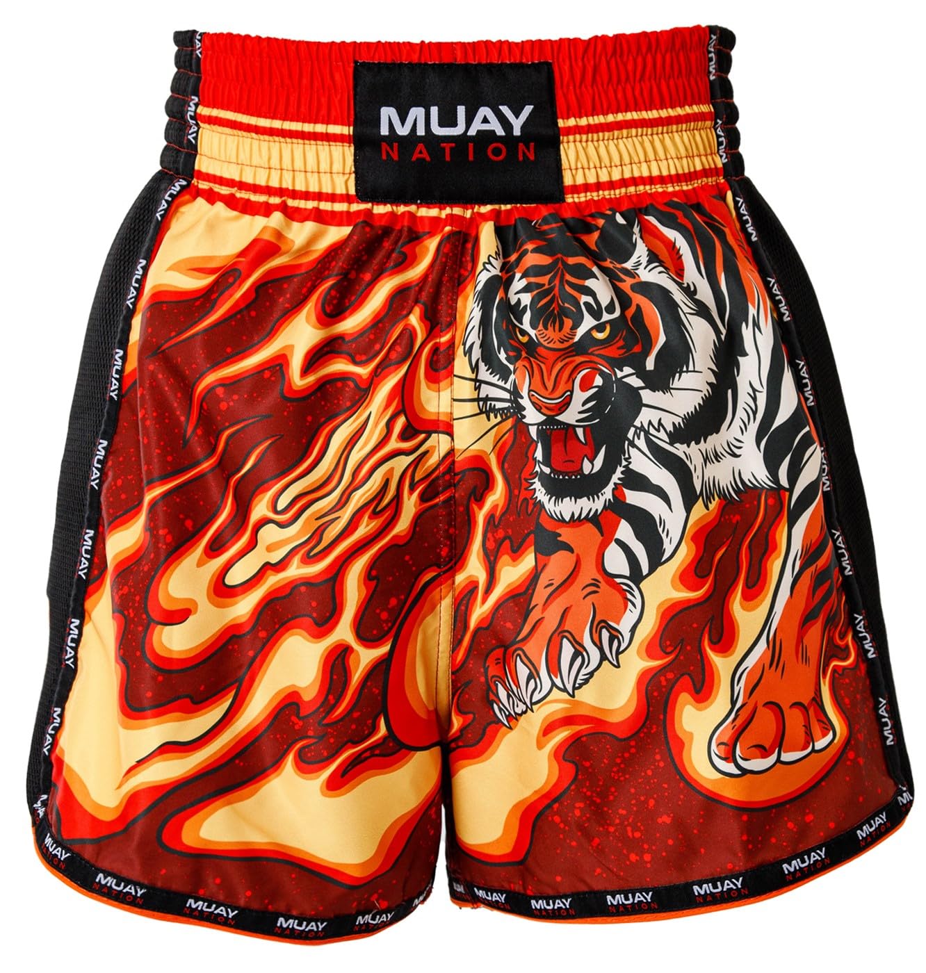 MUAY NATION Muay Thai Shorts for Men Women Kick Slim Cut MMA Boxing Shorts Training Kickboxing Clothing Martial Arts Trunks