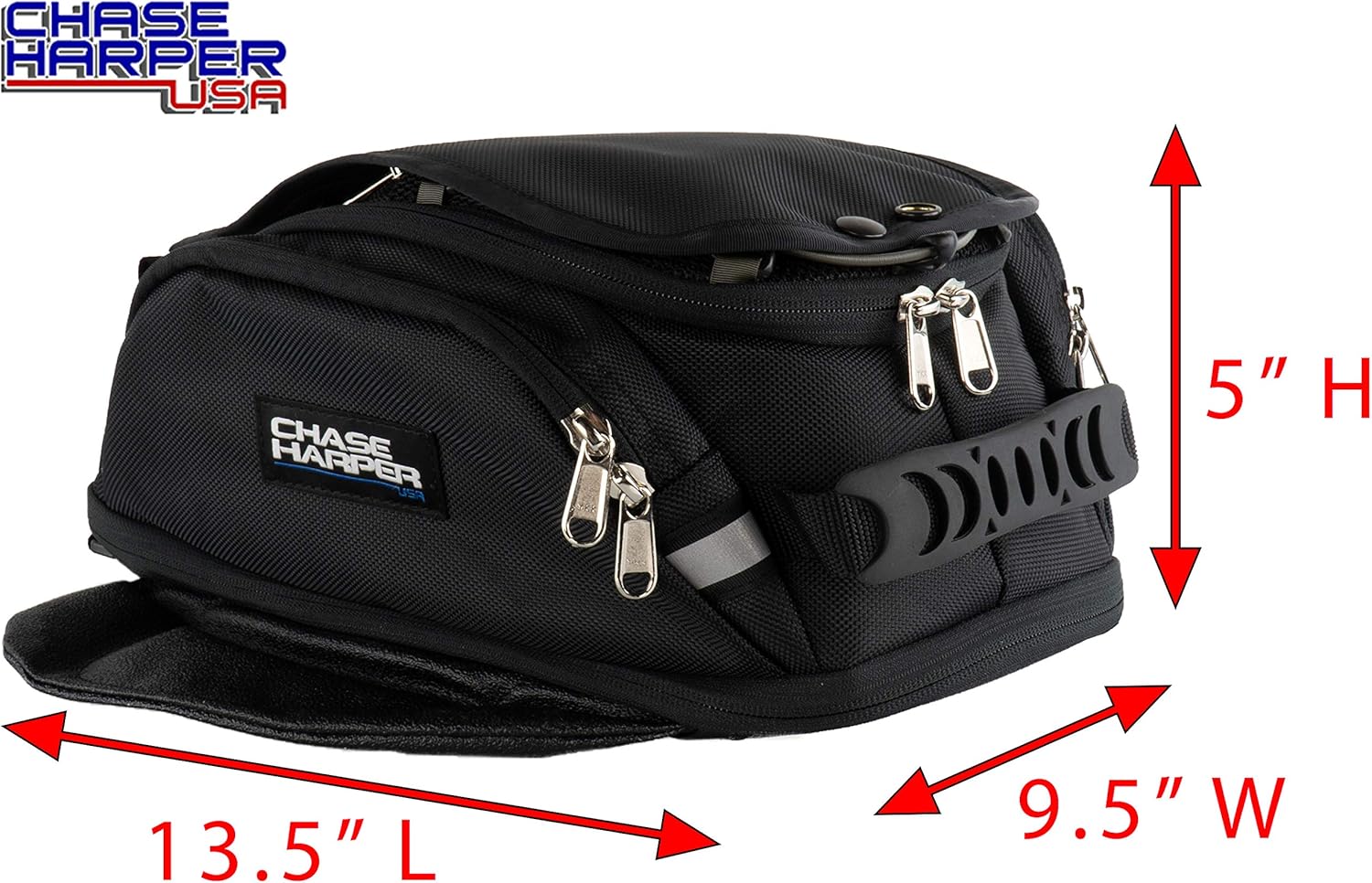 Chase Harper USA 6X Magnetic Tank Bag - Water-Resistant, Tear-Resistant, Industrial Grade Ballistic Nylon with Anti-Scratch Rubberized Polymer Bottom, Super Strong Neodymium Magnets: Automotive