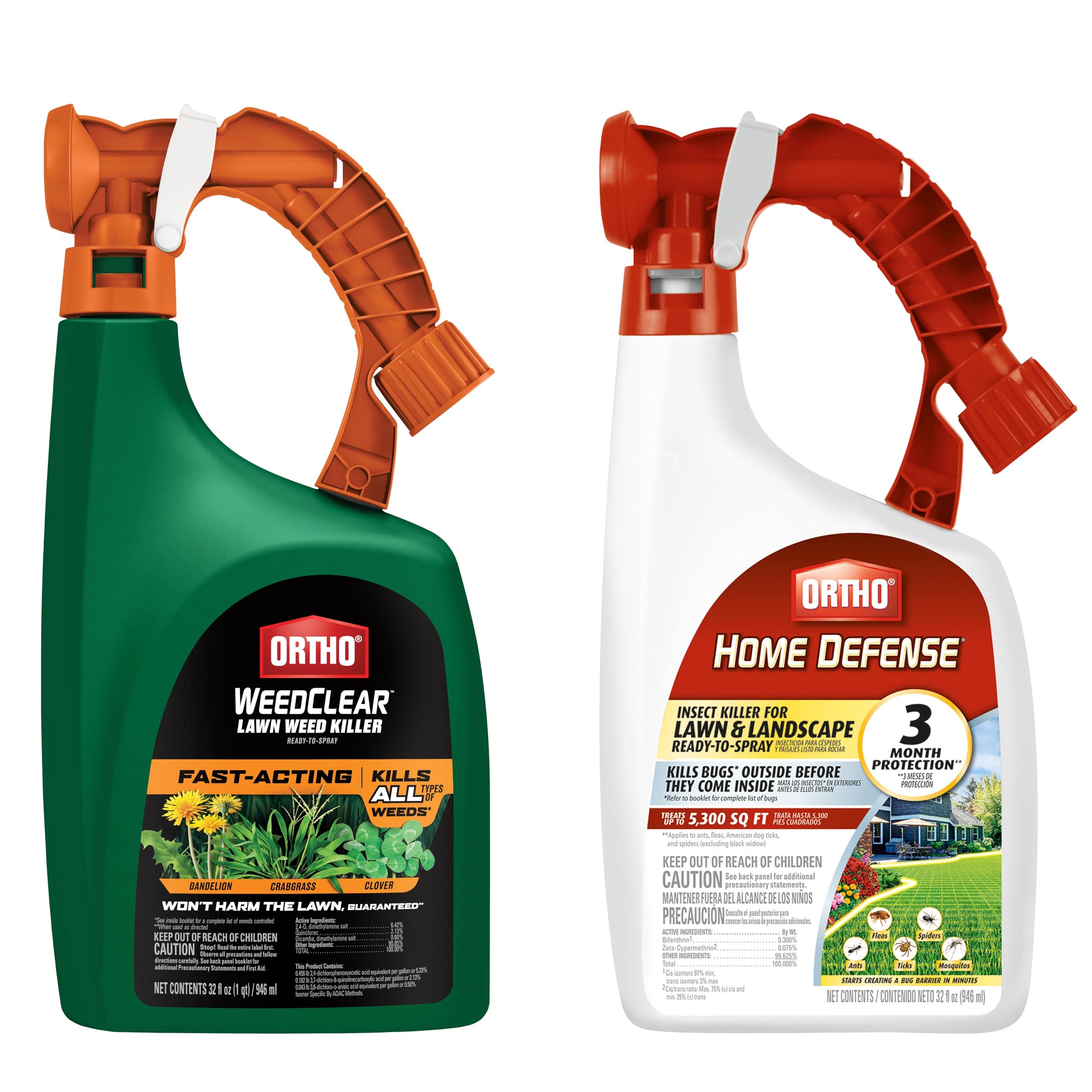 Amazon.com : Ortho WeedClear Lawn Weed Killer Ready-to-Spray and Ortho Home  Defense Insect Killer for Lawn & Landscape Ready-to-Spray Bundle : Patio,  Lawn & Garden