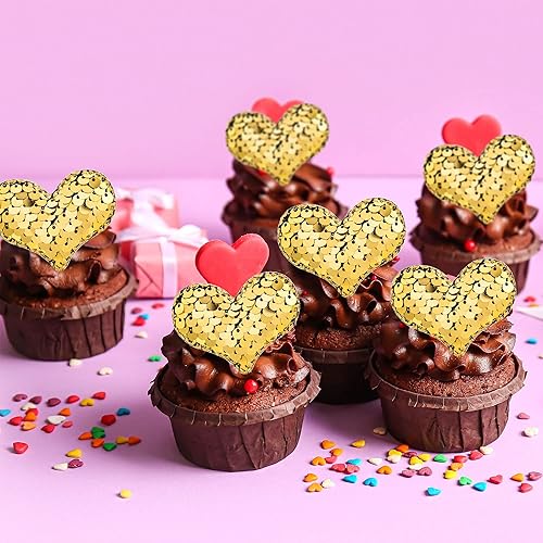 Vista 125 de 36 piezas de decoración de cupcakes para el día de San Valentín, dulce amor, San Valentín, para el día de San Valentín, fiesta de cumpleaños