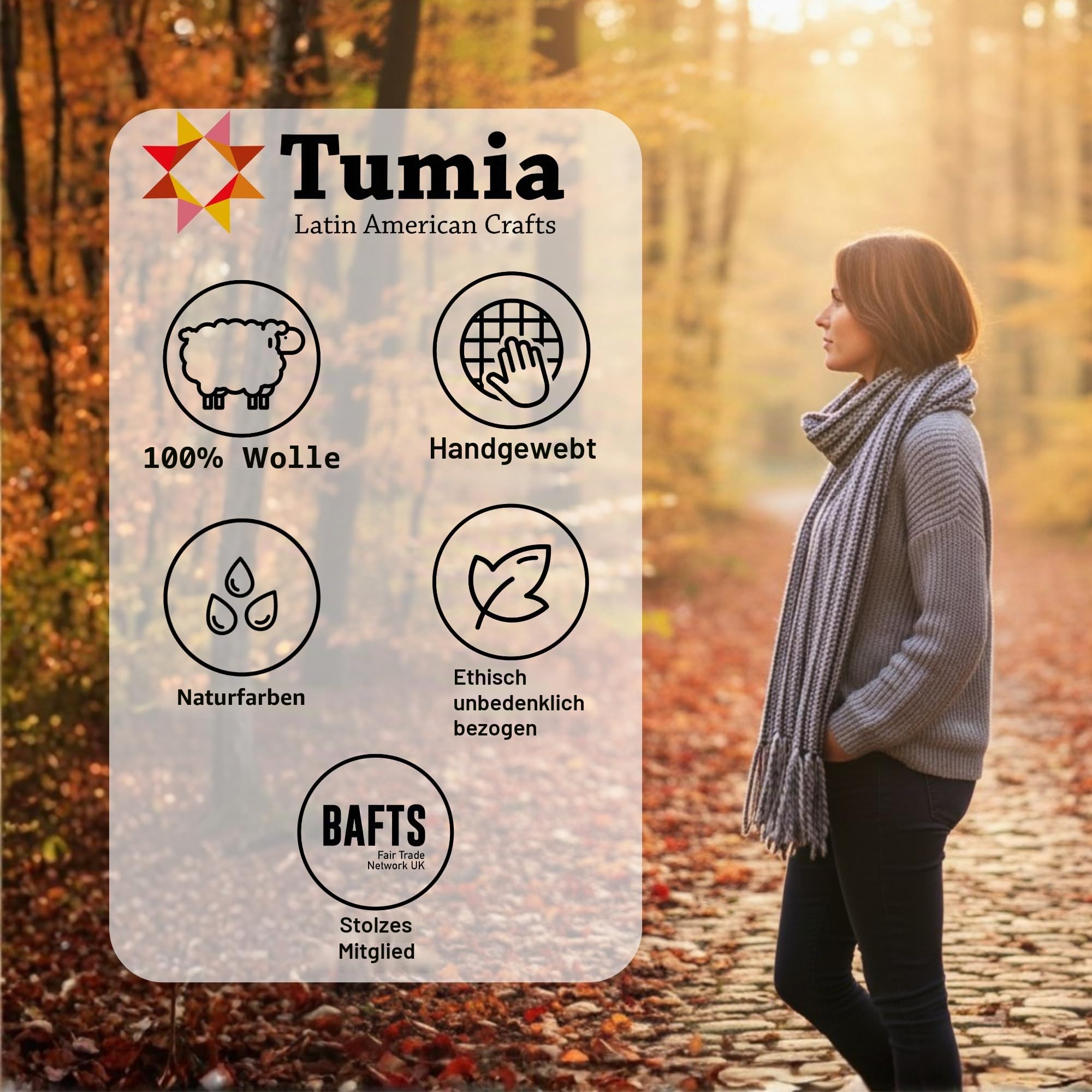 Tumia LAC 100% Wolle Schal Lange und warm, Handgefertigter Unisex Oversized Strickschal 230cm, Luxus Winter Geschenk für Damen Herren