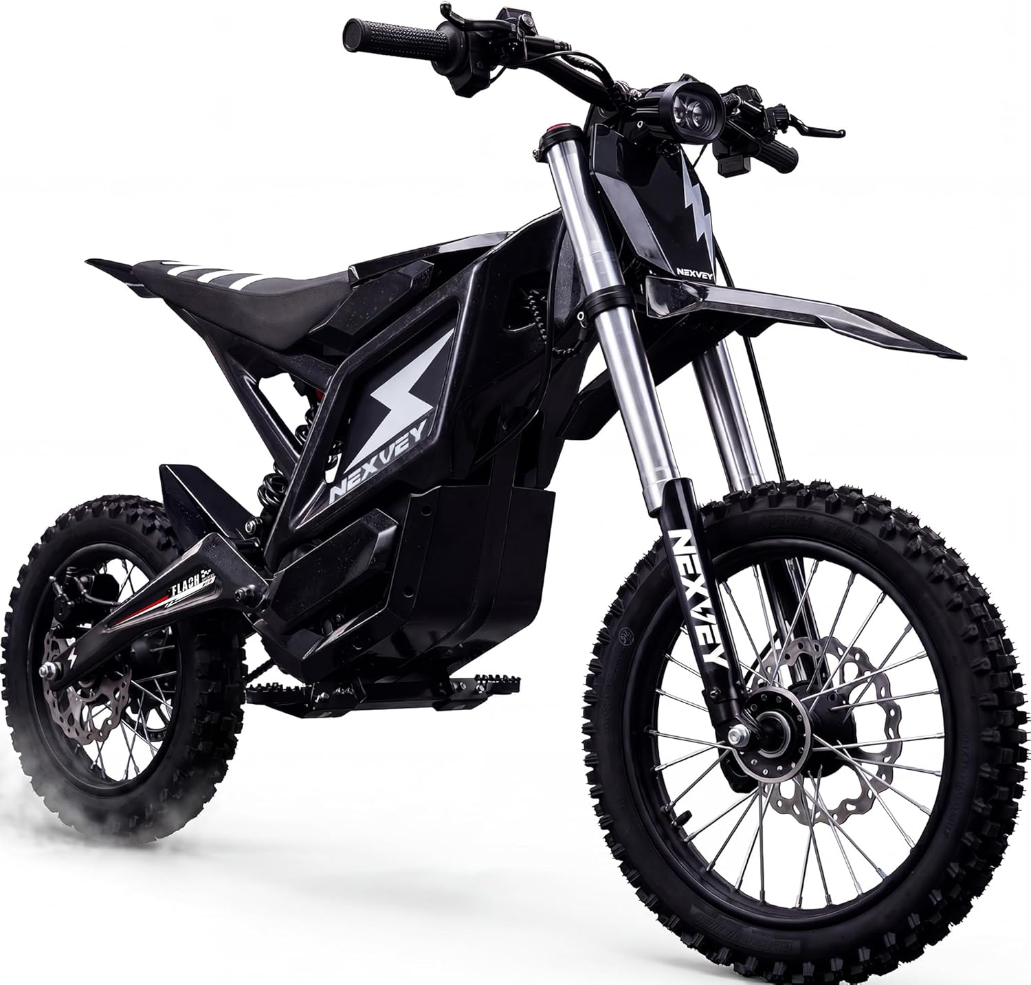 Flash 4000W Electric Dirt Bike for Teens & Adults, 48V Off Road Electric Motorcycle with Full Suspension, Dual Disc Brakes and Stable Control for Trail Riding