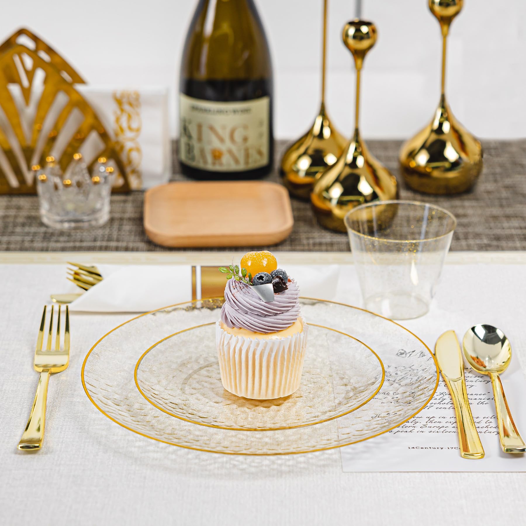 HOMIP Gold Glitter Dinnerware Set - 175 Piece -6 HOMIP Gold Glitter Dinnerware Set - 175 Piece -6