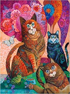 Trademark Fine Art Canvas Wall Art - David Galchutt 'Feline Fotobomb' Wall Art for Living Room, Bedroom, or Office Décor 18 x 24 Inches