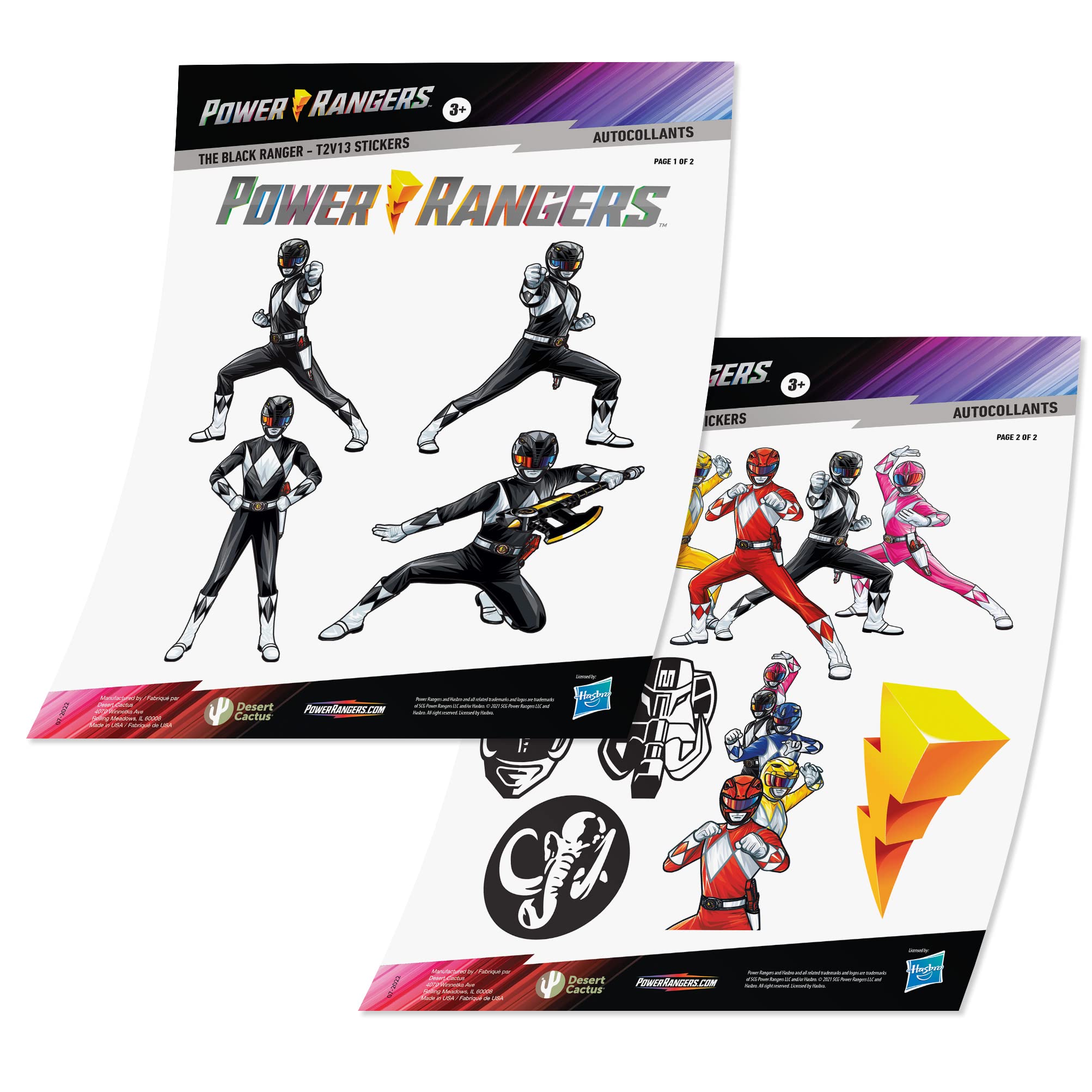 Desert Cactus Power Rangers Sticker - 11 Vinyl Decal Laptop Water Bottle Car Scrapbook Decorations Birthday Favor Party Supplies (2-13)