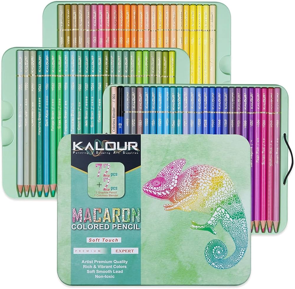 Amazon | 【公式】KS 色鉛筆 マカロン色鉛筆 74色セット