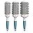 Professional Blow Drying Brush Set - Ceramic Ionic Thermal Brushes for Styling Wet Hair, 3 Round Brushes with Travel Bag for Women
