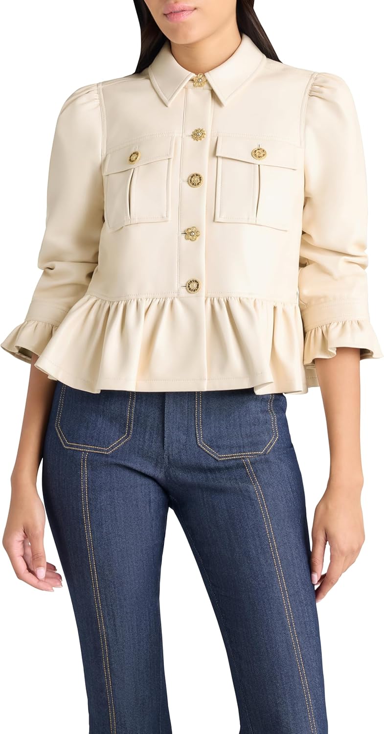 Cinq à Sept Womens Gold Medallions Delanie Jacket