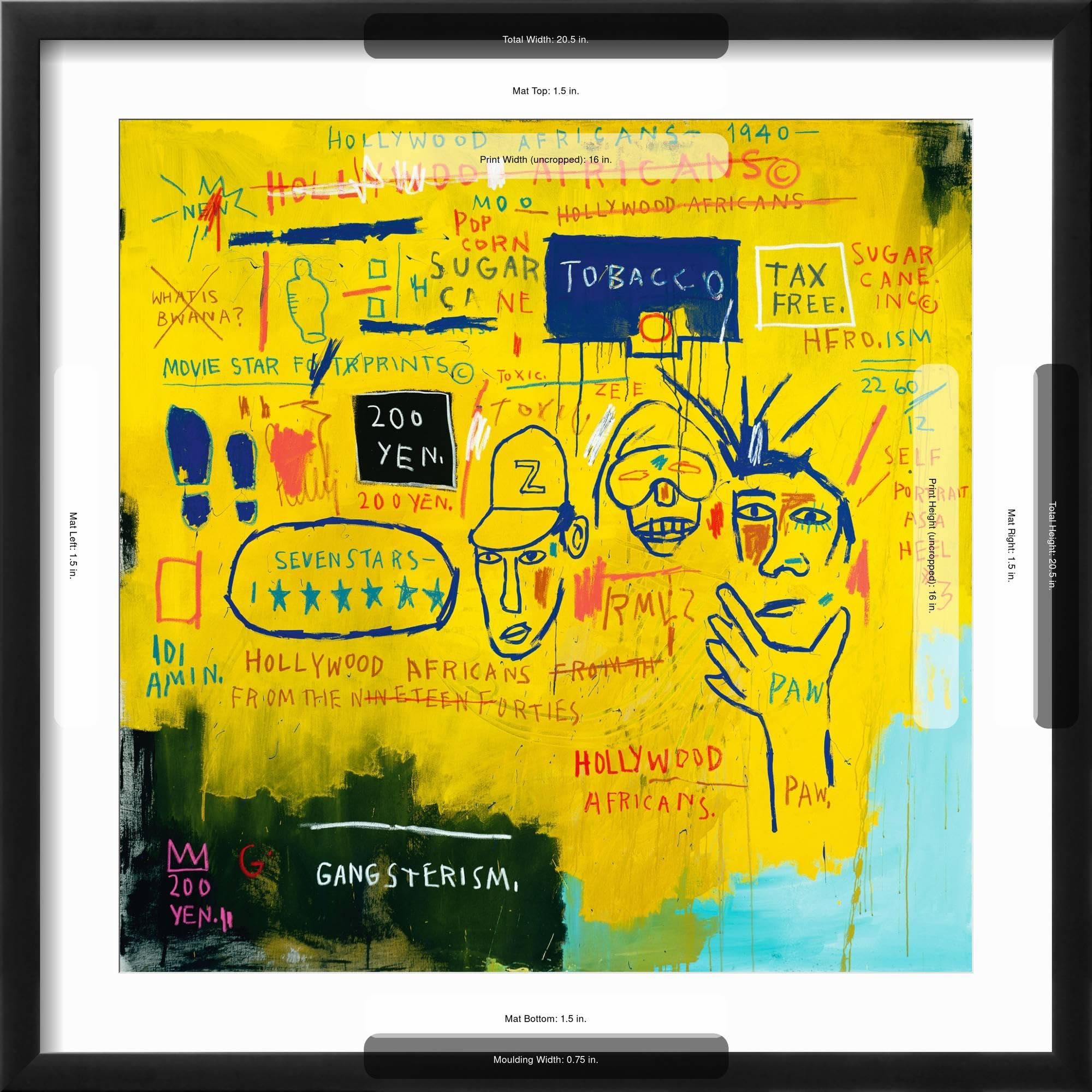 Amazon.com: ART.COM Wall Giclee Print Hollywood Africans, 1983 on