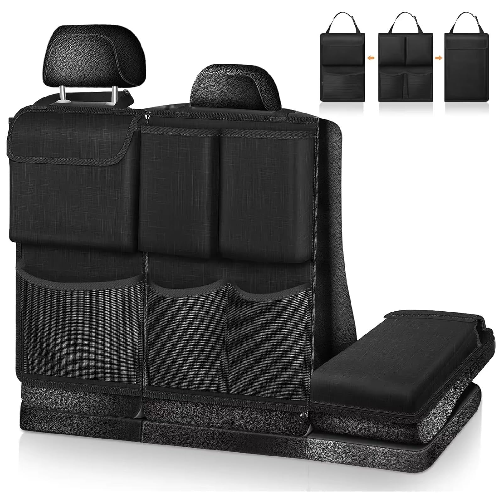 MEUZBFAQL Car Boot Organiser, for Toyota Proace City Verso LWB 2020-2025 2026 Waterproof Foldable Hanging Back Seat Trunk Storage Bag Space Saving Car Boot Tidy